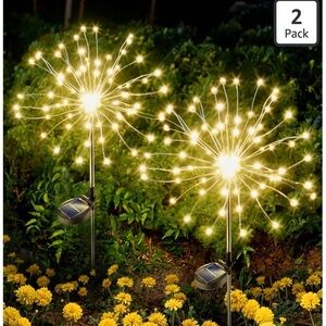 Solar Dandelion Stake Lights - Warm White (2 Pack)